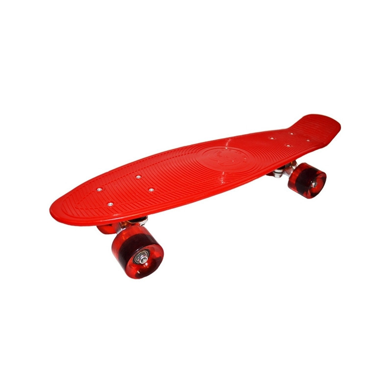 Jucării / Cadou copii, Placă skateboard, roți silicon, 73 cm, +10 ani, 7-10 ani, 5-7 ani, Roșu - foto 1 - id-p90885099