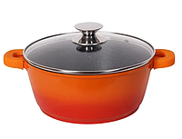 Cratita Bohmann, Diametru 28 Cm, Volum 5,8 L, Invelis Marmura, Material Aluminiu Turnat, Design Ergonomic,