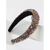 Bentita de Par Decorata cu Cristale, Multicolor - 41849
