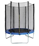 Trambulina Fixa Cu Plasa De Protectie, 48 De Arcuri, Cadru Galvanizat, Material Polipropilena, 3 Picioare De