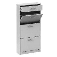 Pantofar cu sertar si 3 usi rabatabile ,alb, 60x127x20 cm,Bortis Impex