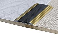 Profil treapte, aluminiu, 47mmx100cm, auriu, drept, antiderapant cu banda de cauciuc, set 5 buc, 2151, Ersin