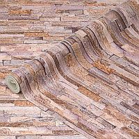 Tapet rezistent la apa, baie / bucatarie, piatra bej, multicolor, 67.5cmx4m, Stone Sand, Ceramics, d-c-Fix