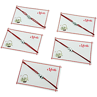 Set de 5 bratari reglabile Martisor, cu snur elastic si pandantiv Elefant Norocos , model 2025