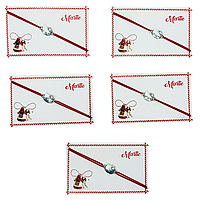Set de 5 bratari reglabile Martisor, cu snur elastic si pandantiv Pisicuta Dragalasa , model 2025