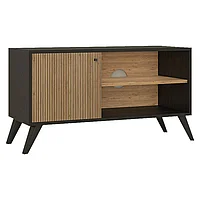 Suport TV-Bufet de dimensiuni medii Flipter pakoworld melamina Sonoma-negru 100x40x51cm