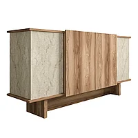 Bufetă Aramos pakoworld în nuanță de nuc cu efect de marmură 180x45x80cm