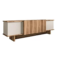 Dulap TV Aramos pakoworld în nuanță crem nuc 180x33x50cm