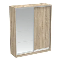 Dulap dormitor cu 2 usi glisante cu oglinda Aparador, Sonoma, 180x60x220 cm