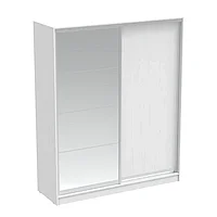 Dulap dormitor cu 2 usi glisante cu oglinda Aparador, Alb 180x60x220 cm