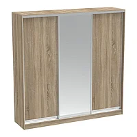 Dulap dormitor cu 2 usi glisante cu oglinda Aparador, Sonoma, 240x60x240 cm
