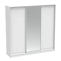 Dulap dormitor cu 2 usi glisante cu oglinda Aparador, Alb, 240x60x240 cm