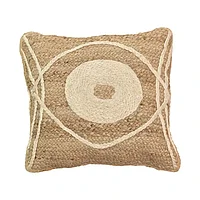 Perna Foliens Inart Natural-Crem 100% iută 45x45x2.5cm