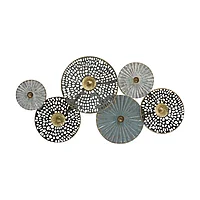 Decor de perete Zoulou Inart metal colorat 99,7x2,5x50,8cm