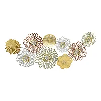 Decor de perete Tutsi Inart metal colorat 102,9x5,1x43,2cm