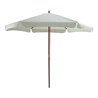 Umbrelă profesională Trigo pakoworld lemn țesătură alb murdar Ö3m