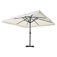 Umbrelă profesională Shoreline pakoworld plasă dintr-o singură bucată aluminiu-țesătură bej 4x4x2,9m