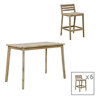 Set de dining Bravo pakoworld 130x70x90 cm