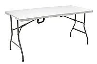 Masa de camping pliabila comerciala Rodeo pakoworld rama metalica culoare alb 152x60x74cm