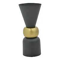 Vas Decorasie Inart metal negru-auriu D28x65cm