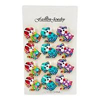 Set 12 brose Martisor, Catelusi dragalasi multicolori, editie 2025