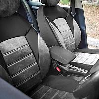 Huse scaune auto compatibile BMW Seria 1 E87 2004-2011 - Diamond - Culoare: negru + gri