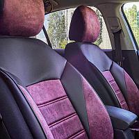 Huse scaune auto compatibile SKODA Octavia I 1996-2010 - Diamond - Culoare: negru + mov