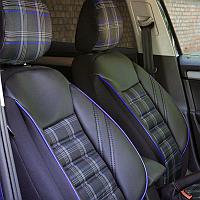 Huse scaune auto compatibile SKODA Octavia I 1996-2010 - Sport - Culoare: negru + albastru