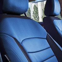 Huse scaune auto compatibile AUDI A3 (8L) 1996-2003 - Urban - Culoare: negru + albastru
