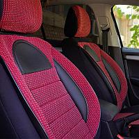 Huse scaune auto compatibile AUDI A3 (8L) 1996-2003 - Racing - Culoare: negru + rosu
