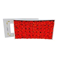 Set de 50 Trandafiri din Sapun Parfumat, portocaliu viu , Eleganta si Profitabilitate