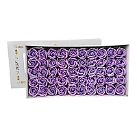 Set de 50 Trandafiri din Sapun Parfumat, lila , Eleganta si Profitabilitate