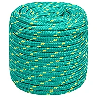Frânghie de barcă, verde, 18 mm, 50 m, polipropilenă