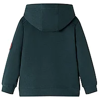 Hanorac cu glugă pentru copii, verde închis, 140