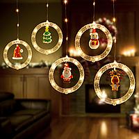 Perdea luminoasă LED ,Moș Crăciun, 1,8 x 0,5 m, 125 LED-uri alb cald