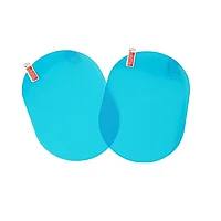 Set 2 Folii de Oglinda Auto Anti Picaturi, Ploaie si Anti Aburire, Oval 10 x 15 cm, Premium Universal, Premium