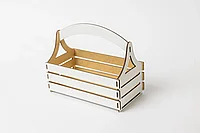 Ladita flori mdf alb