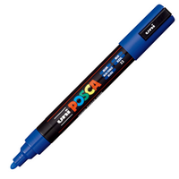 Carioca Marker UNI Posca PC-5M, varf rotund, 1.8-2.5mm pentru orice tip de suprafata BLU ALBASTRU AZUL 33