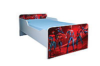 Pat Baieti 2-8 Ani Spiderman Cu Saltea SafeNest 140x70, Fara Sertar Ptv2357