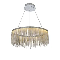 Lustra led cu telecomanda moderna stil ciucuri Fashion Chrom 8902/500, 3 moduri de lumina