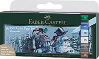 PITT ARTIST PEN SET 6 BUC CULORI IARNA 2022 FABER-CASTELL