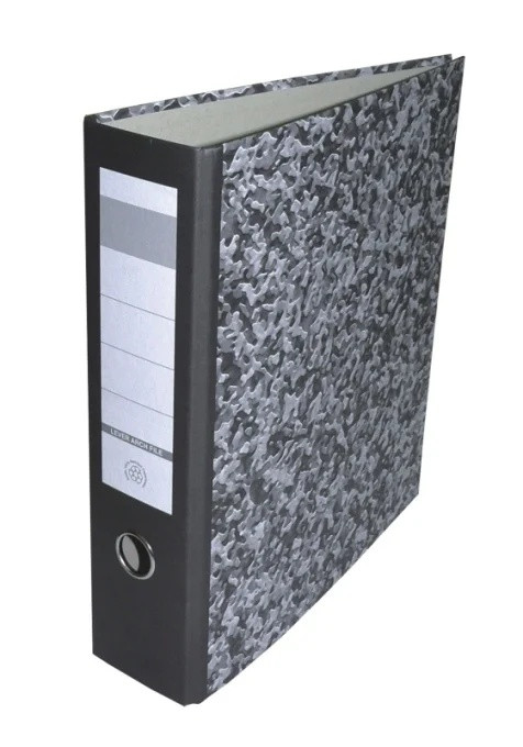 Biblioraft carton laminat A4 Herlitz marmor economic, lățime 8 cm - foto 1 - id-p103470172