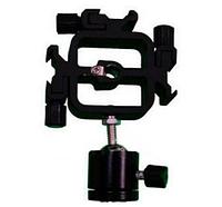 3 in 1 All-metal Tri-Hot Shoe Mount Adapter with 1/4" Thread Mini Tripod Ball Head - Flash Holder Bracket