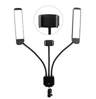 Lampa dubla 2 brate ajustabile LED 40W Bicolora cu suport telefon - Model YL121