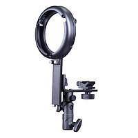 Nicefoto L Speedlight Flash Bracket Bowens Mount with Speed Ring for Snoot Softbox Barndoor - Patina