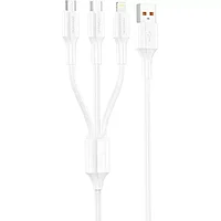 Cablu de date/incarcare, 3 In 1, USB A - Type-C, Lightning, Micro