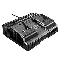 Incarcator rapid dublu pentru acumulatori, 2x4.5 Ah, 18V, SAS+ALL, Dedra