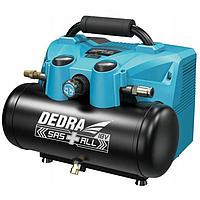 Compresor portabil pe acumulator, 2x18V, Li-ion (acumulator neinclus), 6 L, 8 bar, SAS+ALL, Dedra