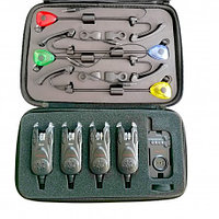 Set 4 avertizori/senzori pescuit cu statie si set 4 swingere Wind