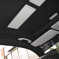 Material pentru reconditionare plafon auto, material textil cu spate buretat, culoare Neagra, dimensiune 2m x